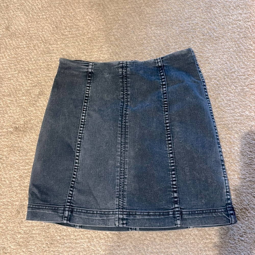 Free People denim mini skirt